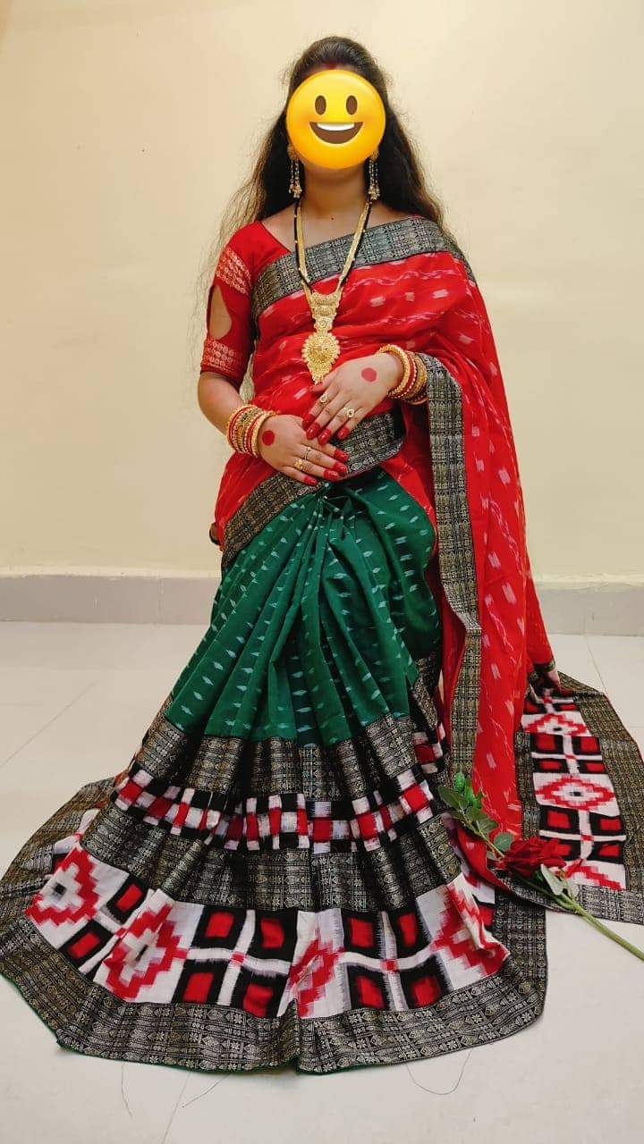 1032 Sambalpuri Patchwork Saree with Blause