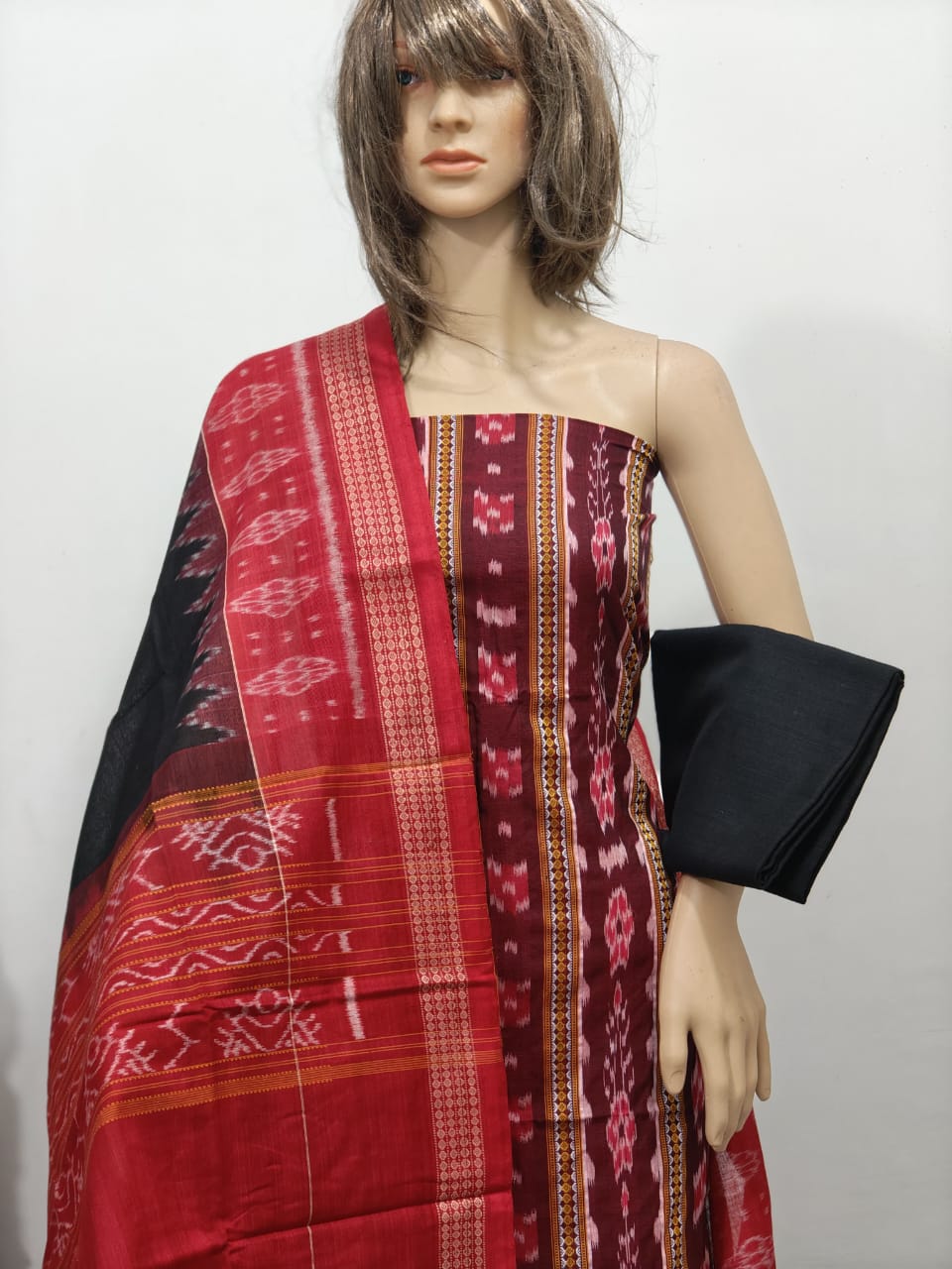 100342 Sambalpuri Dress Material with Dupatta
