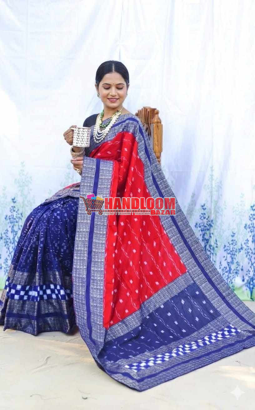 10852 Sambhalpuri patchwork saree