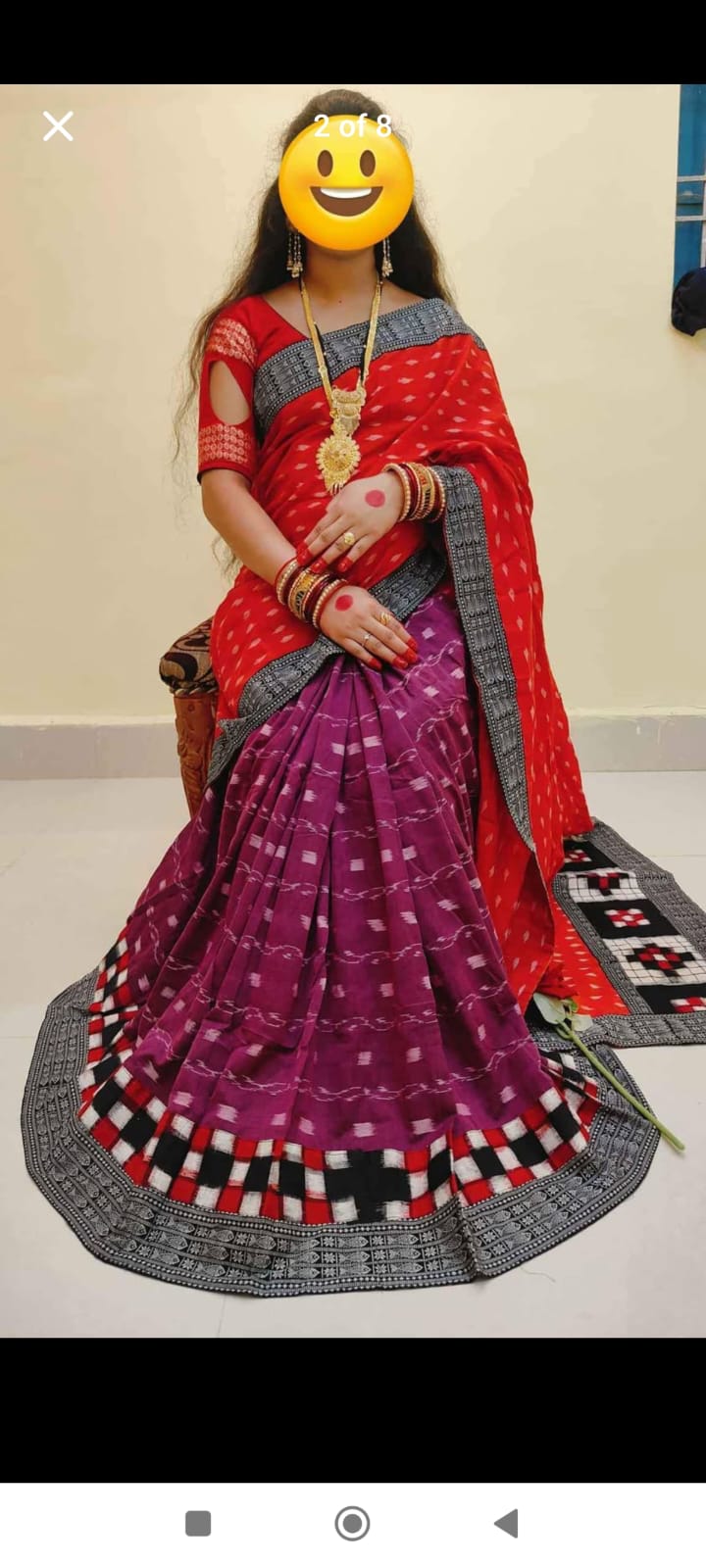 1026 Sambalpuri Patchwork Saree with Blause