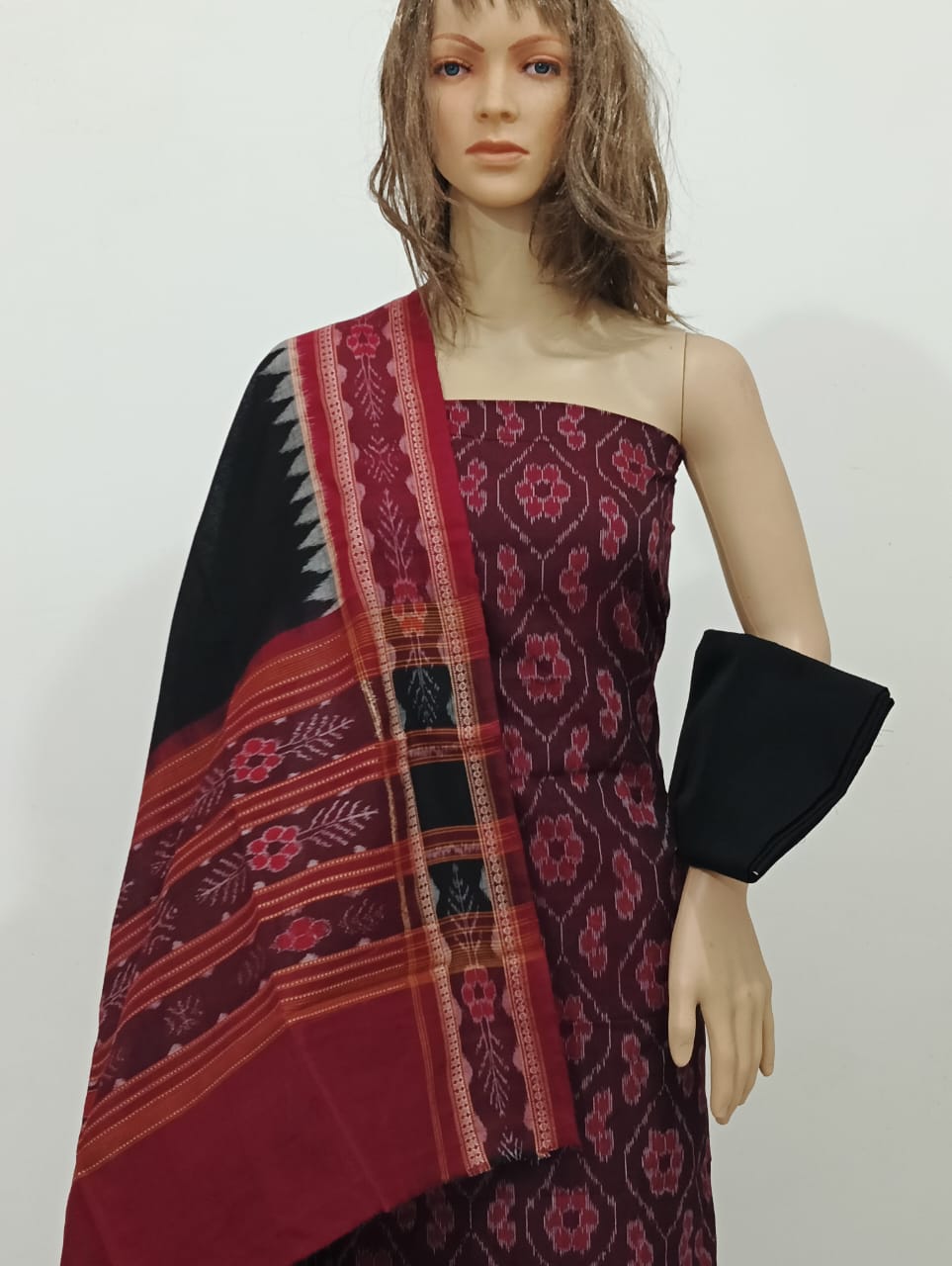 100195 Sambalpuri Dress Material with Dupatta