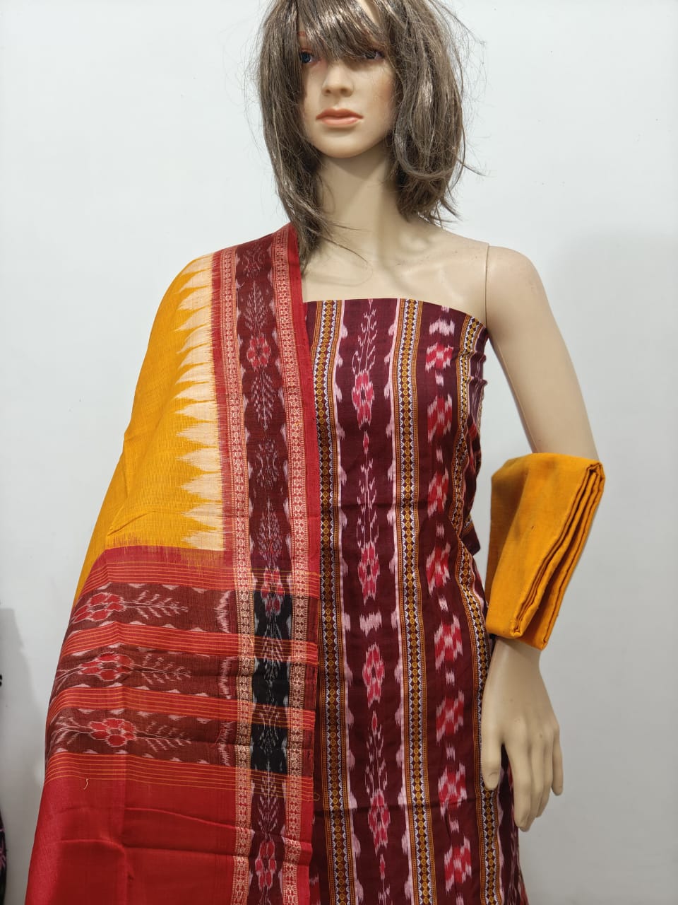 100349 Sambalpuri Dress Material with Dupatta