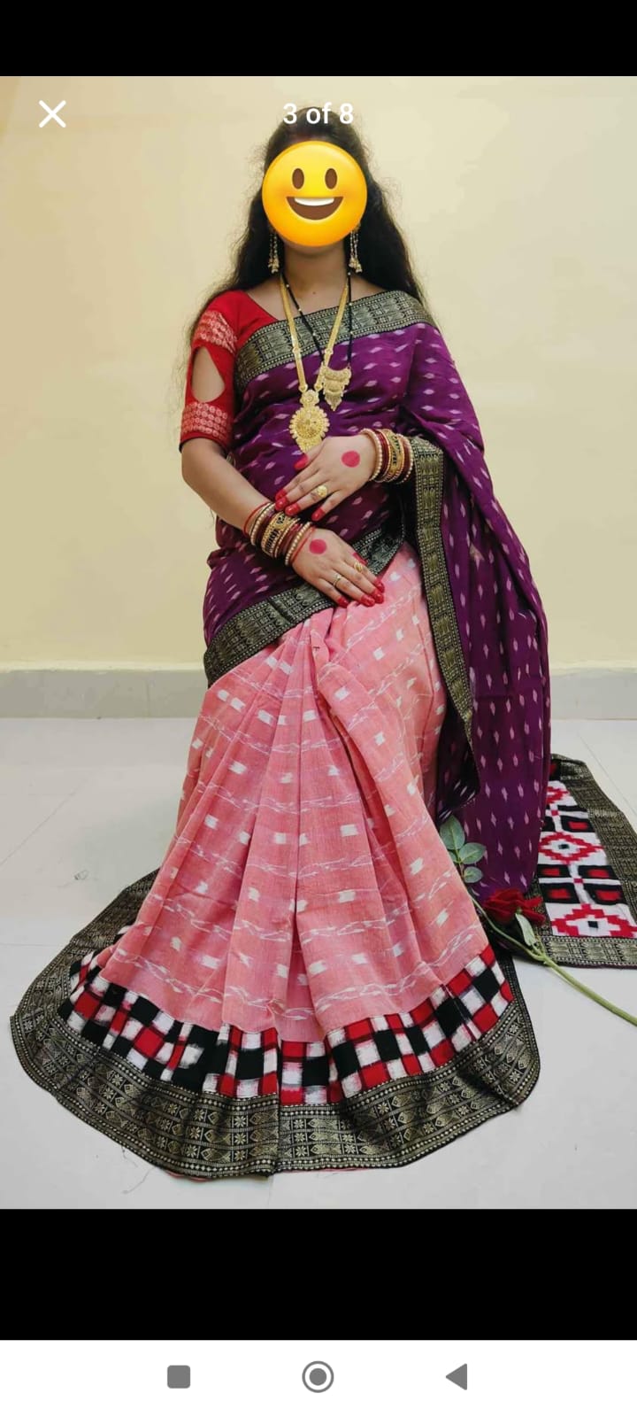 1027 Sambalpuri Patchwork Saree with Blause