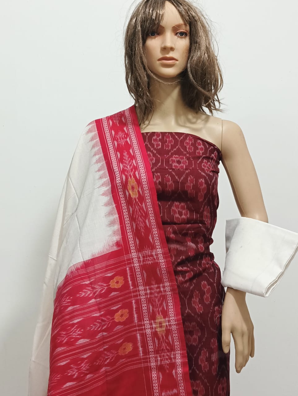 10081 Sambalpuri Dress Material with Dupatta
