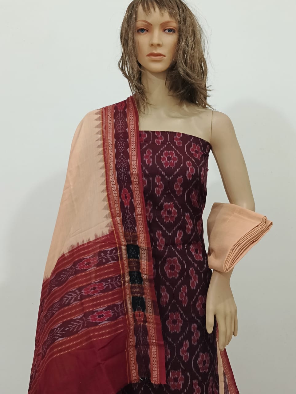 10094 Sambalpuri Dress Material with Dupatta