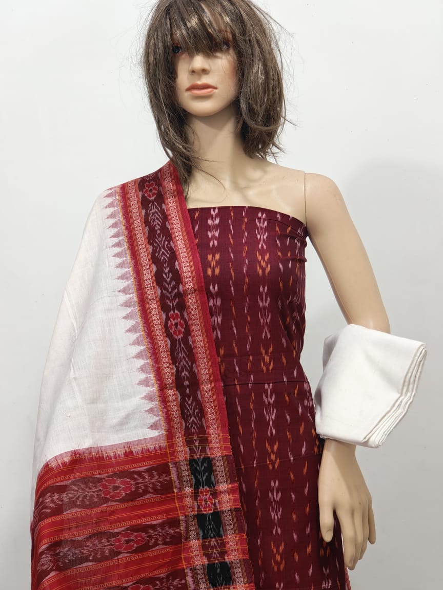 10083 Sambalpuri Dress Material with Dupatta