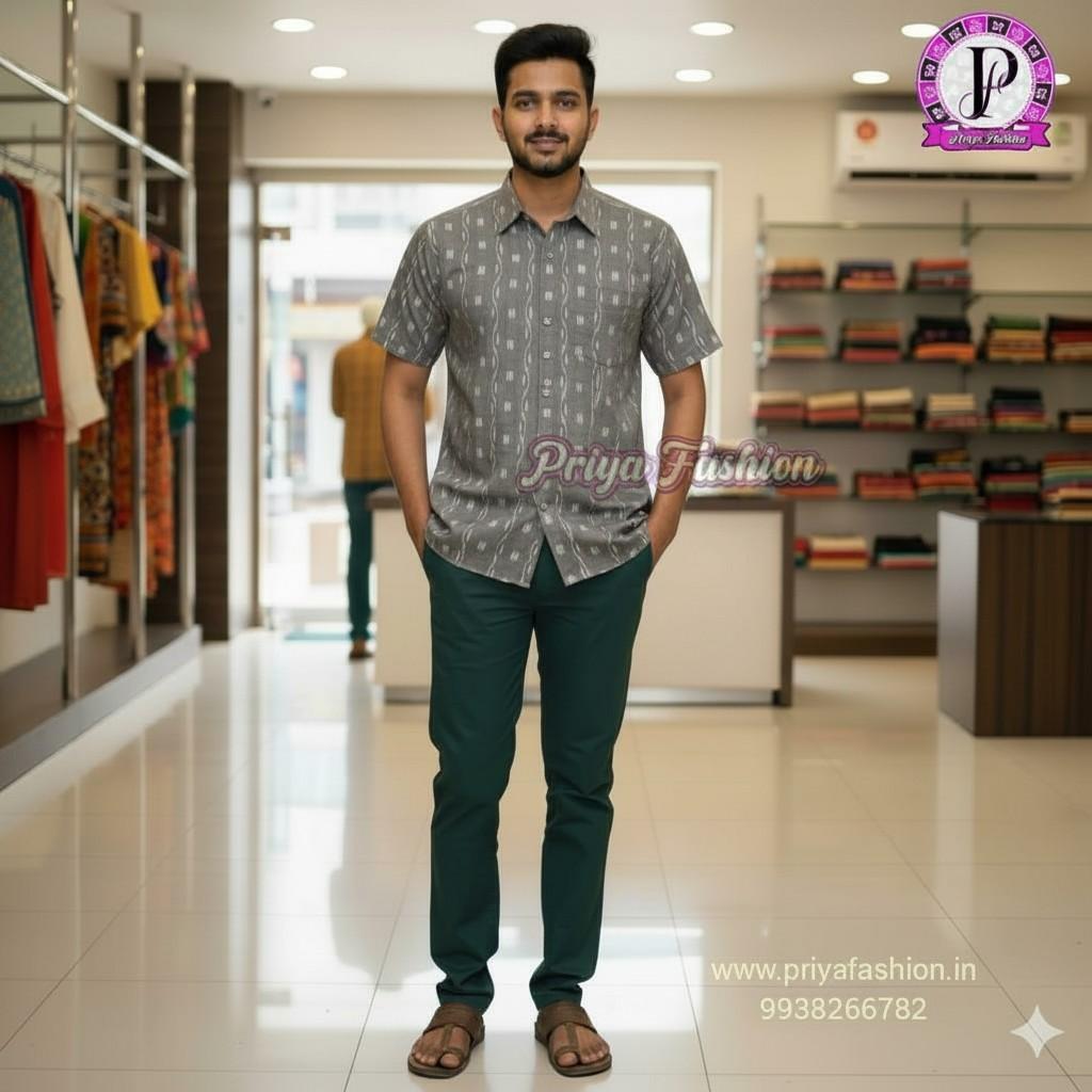 100441 Sambalpuri Half Shirt